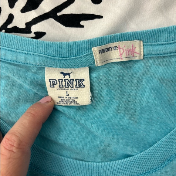 2/$15- PINK Victoria's Secret Happy Camper Tee - Picture 5 of 6